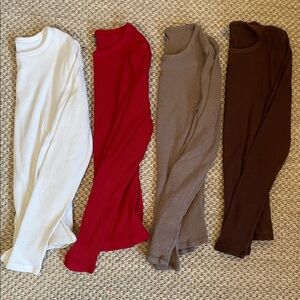 Lot of Old Navy Women's Crew Neck - White, Red, Tan, Brown